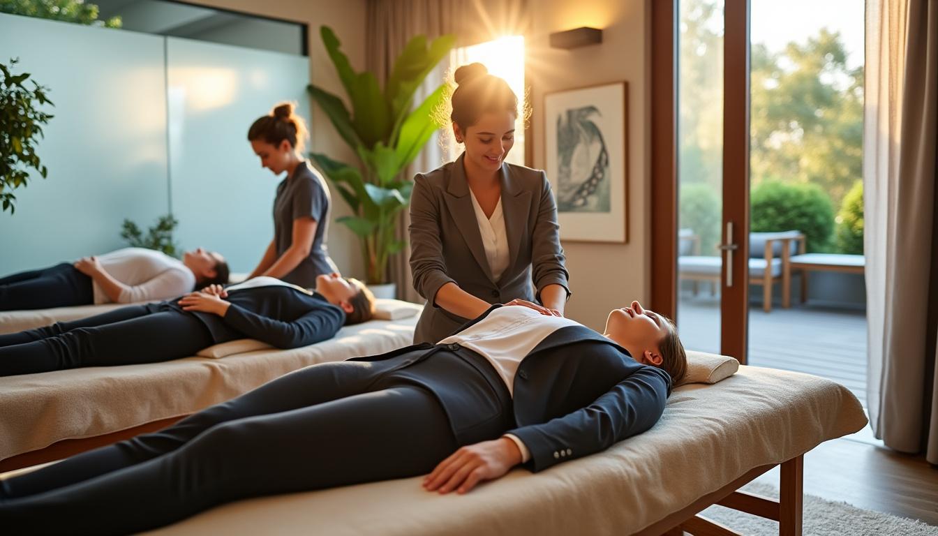 découvrez comment le massage en entreprise améliore le bien-être, la productivité et la satisfaction de vos employés.