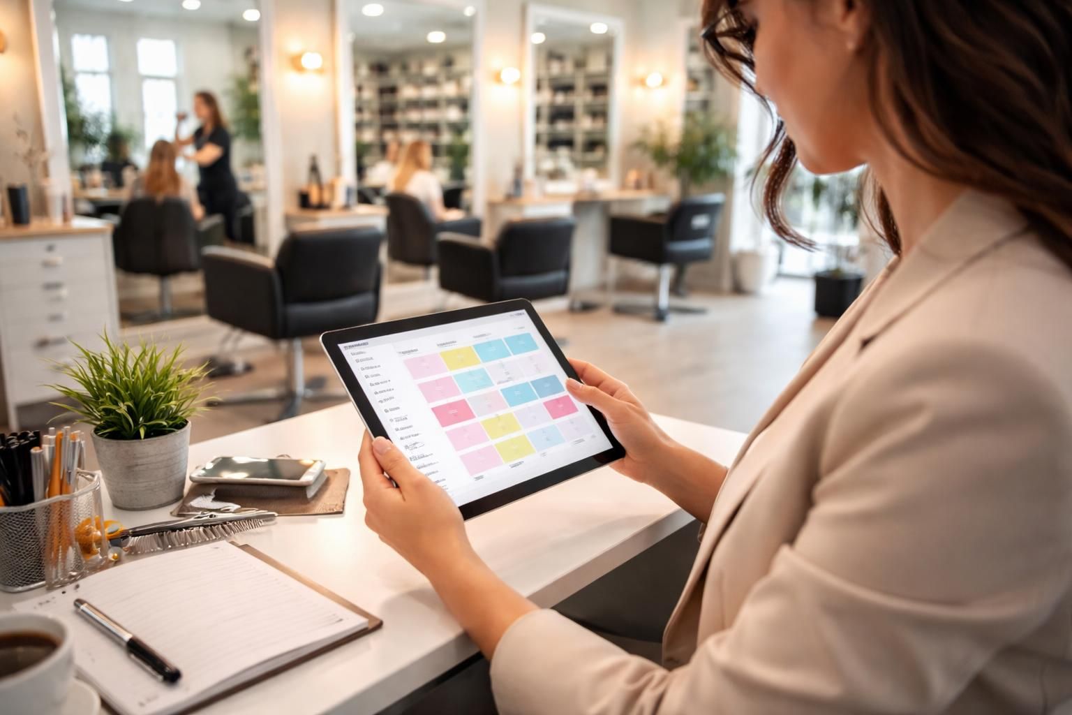 découvrez comment gérer facilement les rendez-vous de votre salon de coiffure grâce à une tablette tactile pour optimiser votre organisation et améliorer l'expérience client.