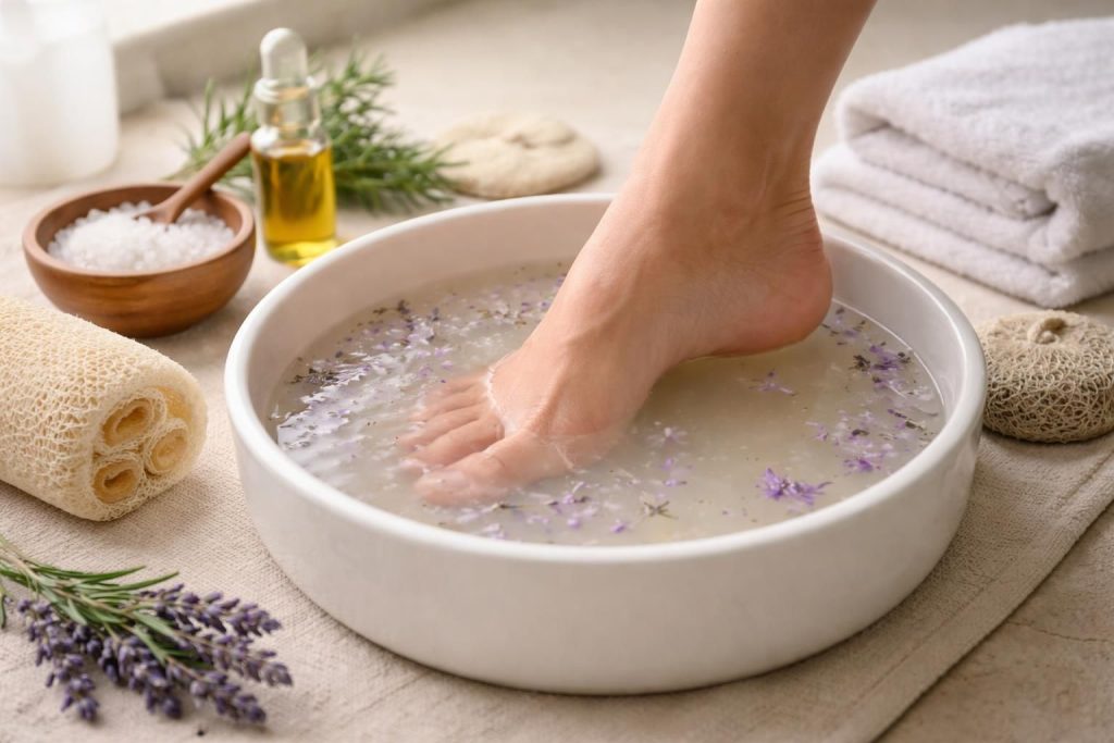 découvrez notre recette maison de bain de pieds pour adoucir la peau et éliminer efficacement les callosités agressives, pour des pieds doux et revitalisés.